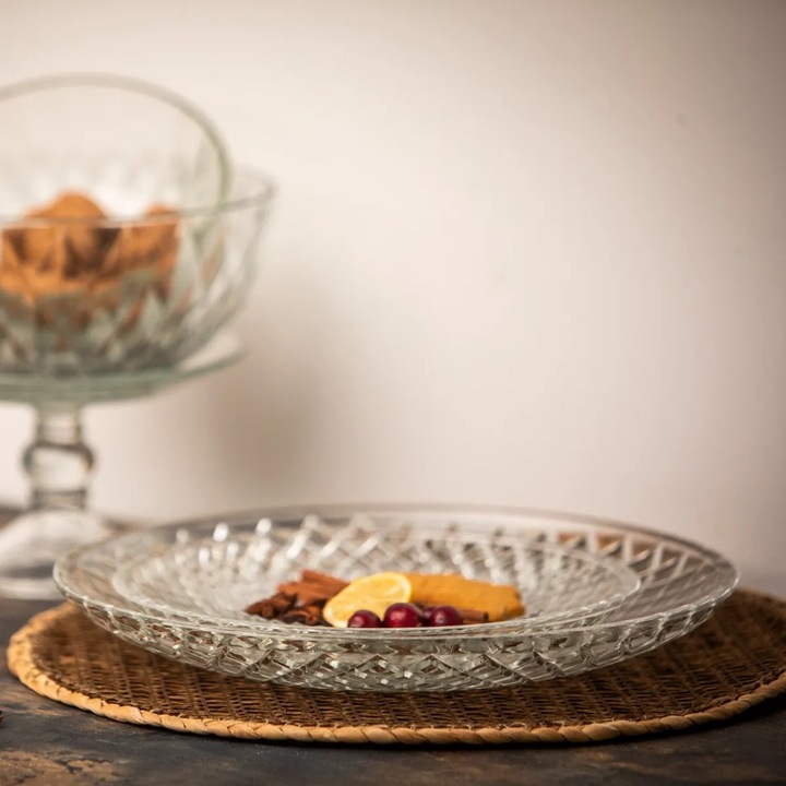 Zestaw talerzy 12 osób i patera na ciasto Altom Design Solaris Komplet 13el