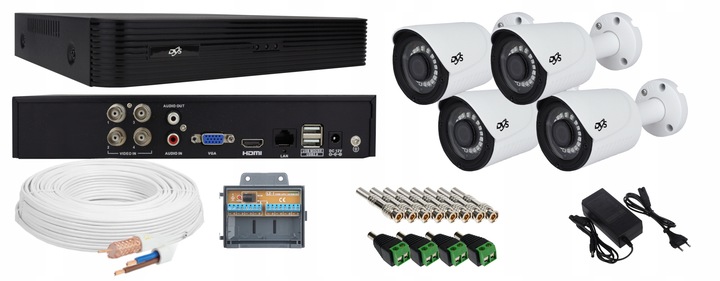 ZESTAW DO MONITORINGU DOMU 4 KAMERY ZEWNĘTRZNE ANALOG 5Mpx DVS POLSKA
