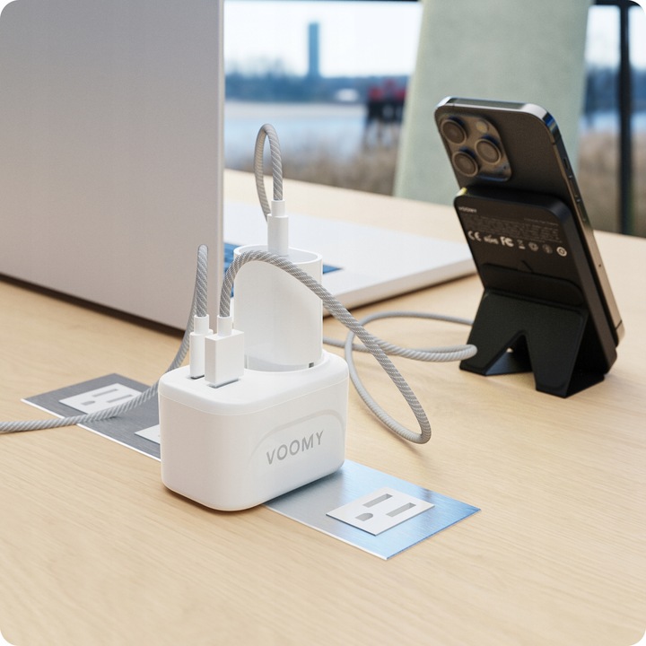 Uniwersalna Przejściówka ADAPTER Gniazda UK EU Ładowarka USB i USB-C