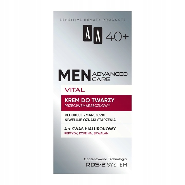 AA MEN ADVANCED CARE VITAL 40+ krem do twarzy przeciwzmarszczkowy 50ml