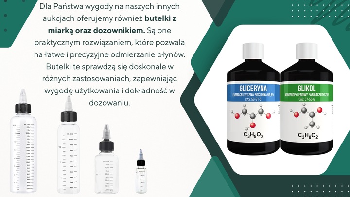 Zestaw | Gliceryna 99,5% + Glikol 99,9% | VG 500ml + PG 500ml | 50/50 |