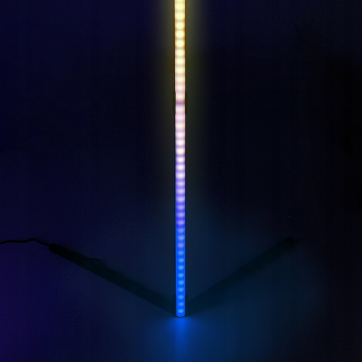 LAMPA podłogowa LED narożna APLIKACJA 140CM STOJĄCA RGB CCT + pilot