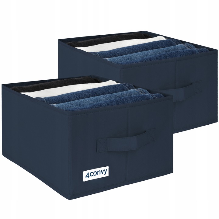 2x organizer pudełko pojemnik na ubrania jeansy do szuflady szaf