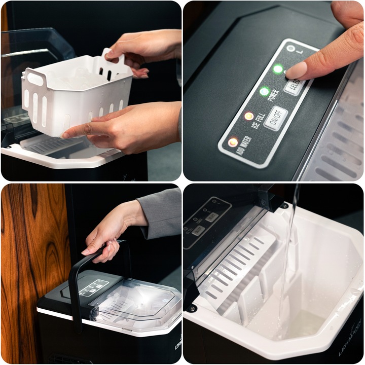 DOMOWA KOSTKARKA DO LODU MASZYNA DO KOSTEK EKSPRESOWY LÓD DO NAPOJU