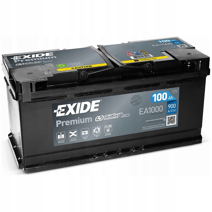 AKUMULATOR SAMOCHODOWY EXIDE PREMIUM 100AH 900A 100 AH EA1000