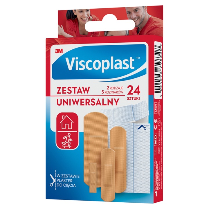 Viscoplast Zestaw Uniwersalny Plastry 24 sztuki