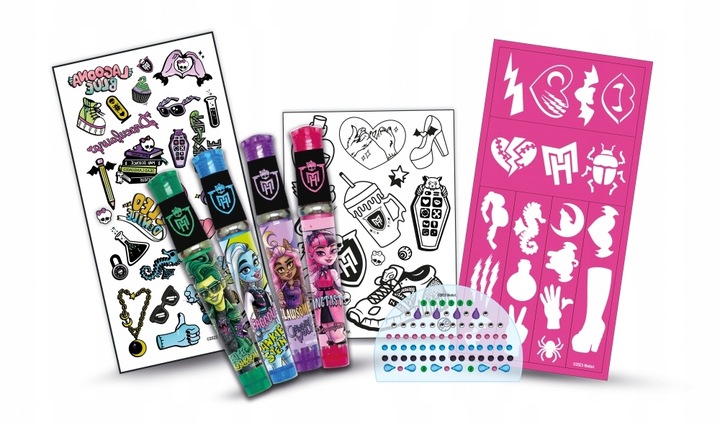 MONSTER HIGH zestaw do tatuaży