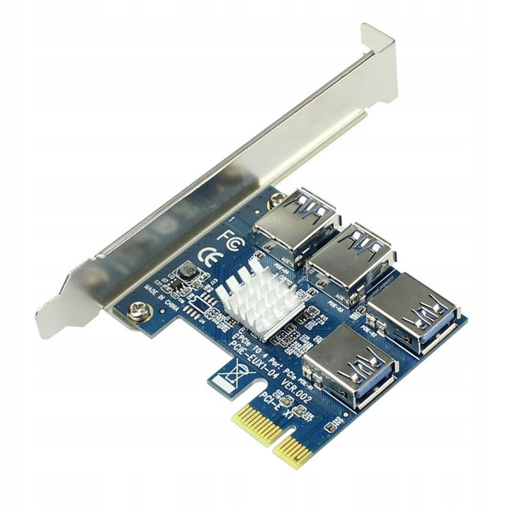 Adapter PCI-E USB Riser SPLITTER + 4x RISER 010s