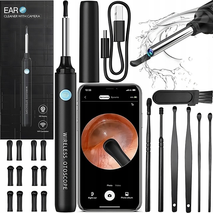 Smart Otoskop Kamera Czyszczenie Uszu Do Usuwania Woskowiny Wosk Wifi