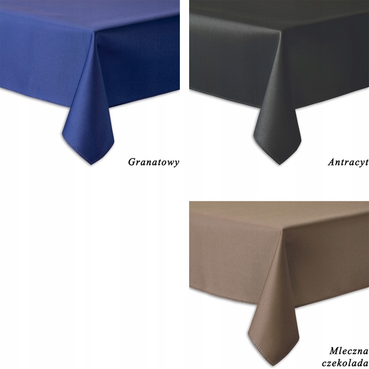 OBRUS PLAMOODPORNY - 150X250 - SOLID GŁADKI BIAŁY