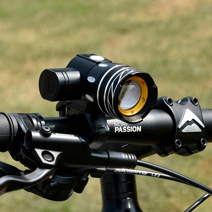 Lampa Rowerowa Przednia + Tylna na Kierownicę Akumulatorowa USB Latarka LED