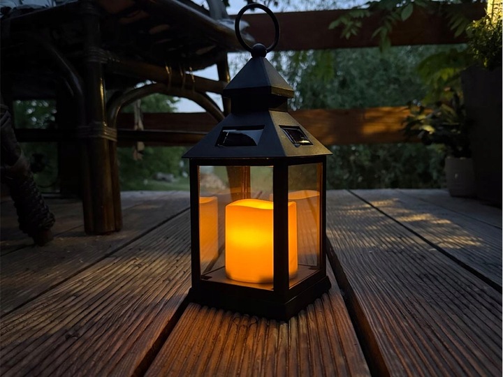 Lampion do Stroika na Grób ZNICZ SOLARNY lampa latarenka LED SOLAR Cmentarz