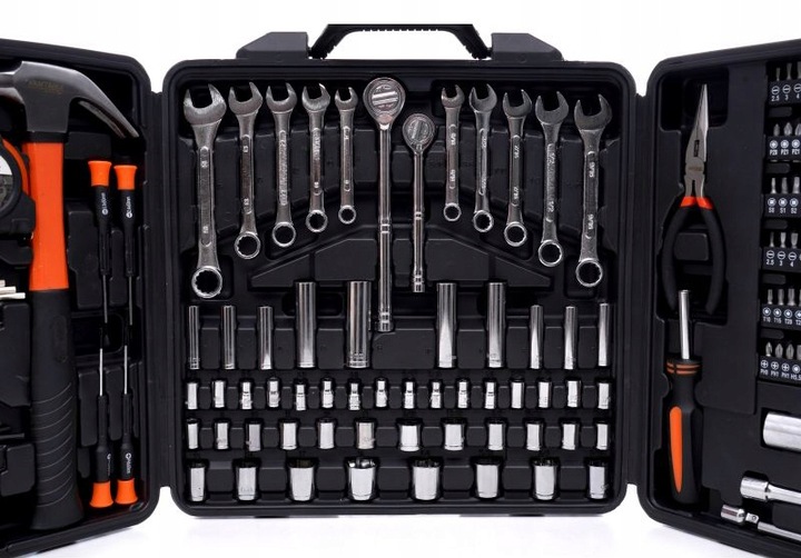ZESTAW KLUCZY NARZĘDZI KLUCZE NASADOWE W WALIZCE 140 EL WALIZKA NARZĘDZIOWA