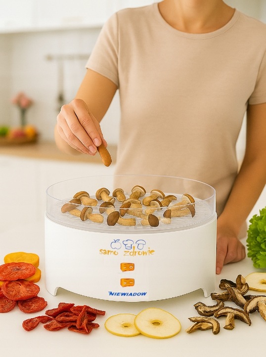 SUSZARKA DO GRZYBÓW OWOCÓW WARZYW ZIÓŁ NIEWIADÓW 500W PRODUKOWANA W