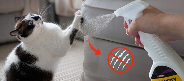 NATURALNY SPRAY ZNIECHĘCAJĄCY KOTY ODSTRASZACZ KOTÓW I PSÓW STRONG 500