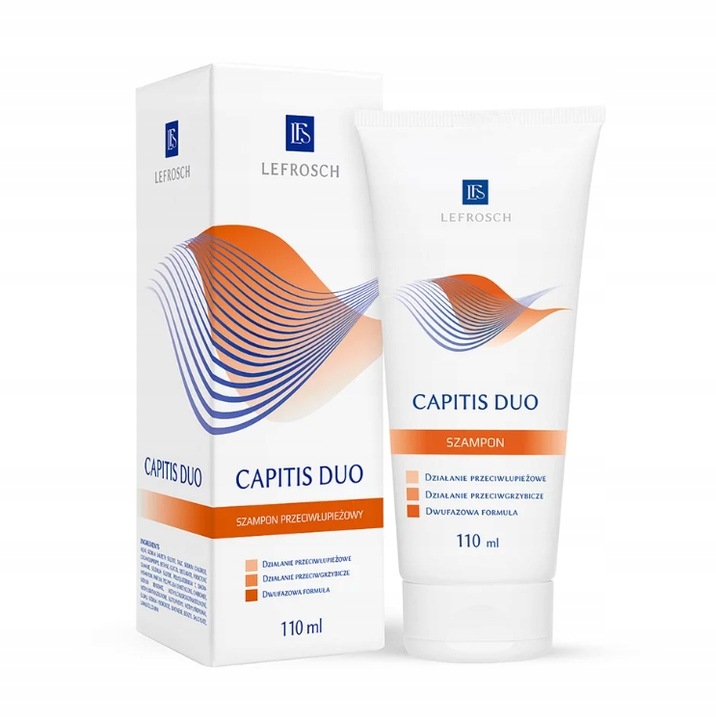 Capitis DUO szampon przeciwłupieżowy łupież ŁZS grzybica, 110 ml, LEFROSCH