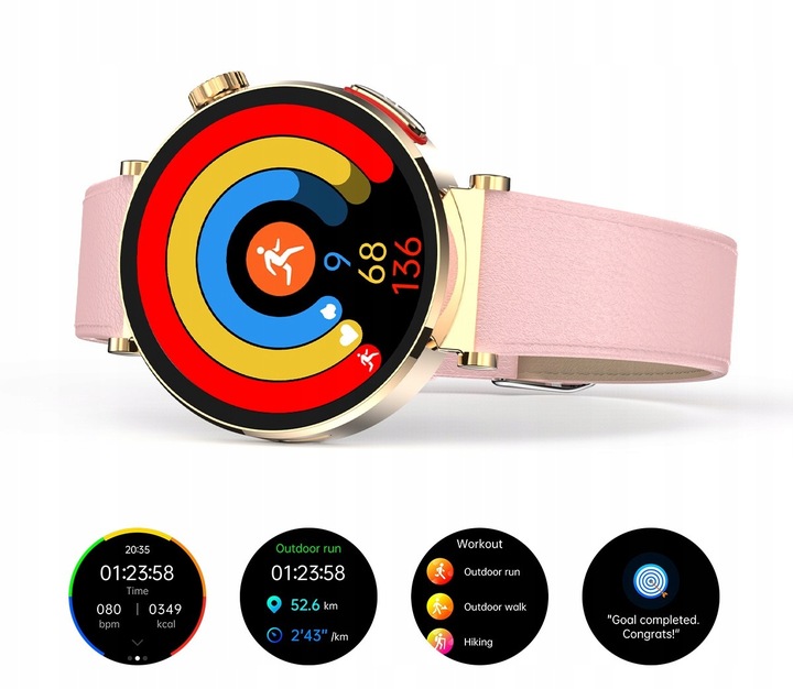 SMARTWATCH DAMSKI ZEGAREK Z POMIAREM CUKRU EKG GLUKOZA CIŚNIENIE ROZMOWY PL