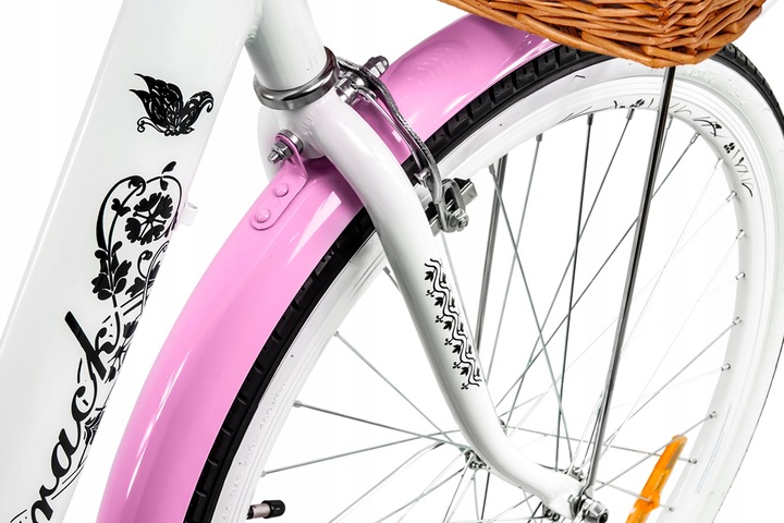 ROWER MIEJSKI DAMSKI 26" NA KOMUNIĘ RAMA 17" KOŁA 26" BAGAŻNIK OŚWIETLENIE