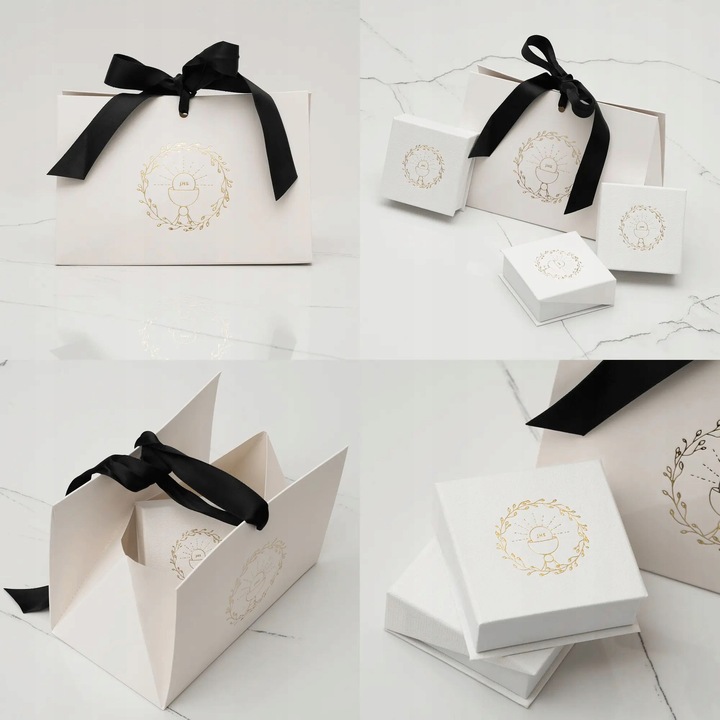 Pamiątka Komunii Świętej Srebrny łańcuszek z krzyżykiem srebro 925