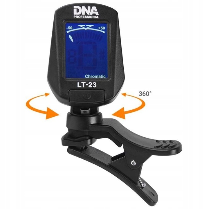 DNA LT23 STROIK GITAROWY TUNER CHROMATYCZNY DO GITARY BASU UKULELE NA KLIPS