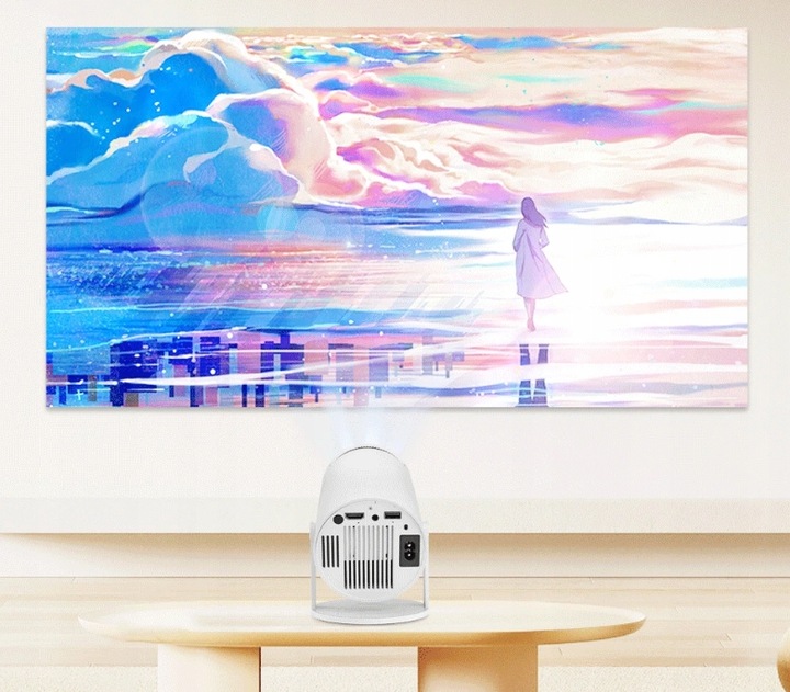 Projektor LED HY300PRO MAGCUBIC rzutnik android Wifi 4K prezent biały