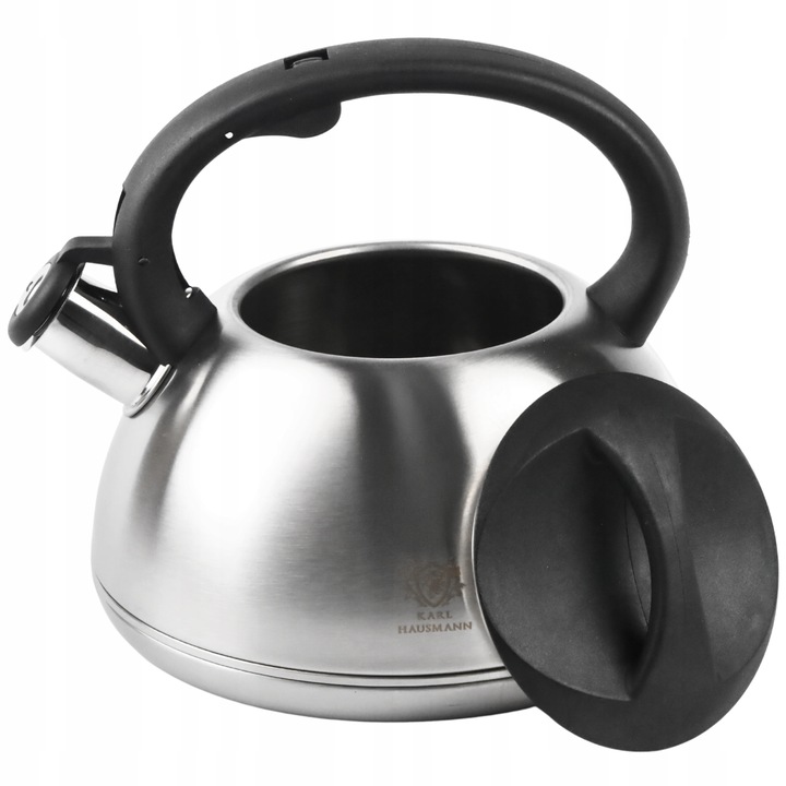 CZAJNIK na GAZ 3L CZAJNIK z GWIZDKIEM POKRYWĄ STAL INDUKCJA SREBRNY