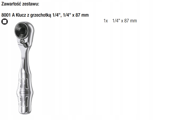 WERA ZESTAW GRZECHOTKI, BITÓW, NASADEK I RĘKOJEŚCI