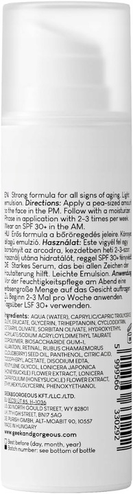 Geek & Gorgeous Serum A-Game 10 0,1% Retinalu