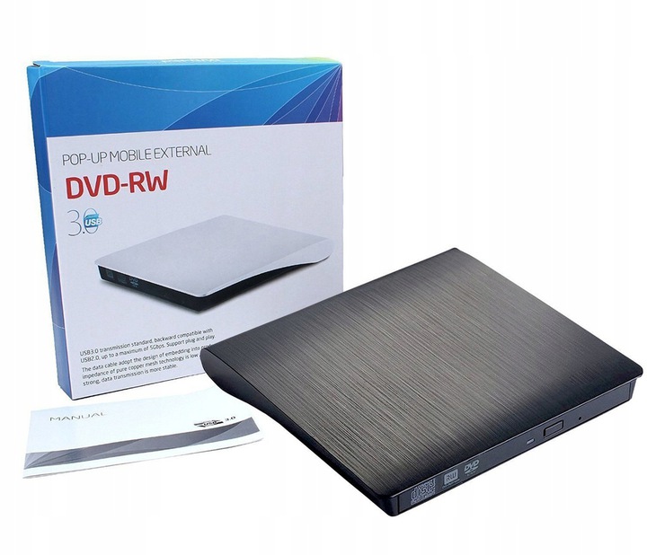 Nagrywarka DVD zewnętrzna ZEWNĘTRZNY PRZENOŚNY NAPĘD DVD-RW CD-R NA USB 3.0