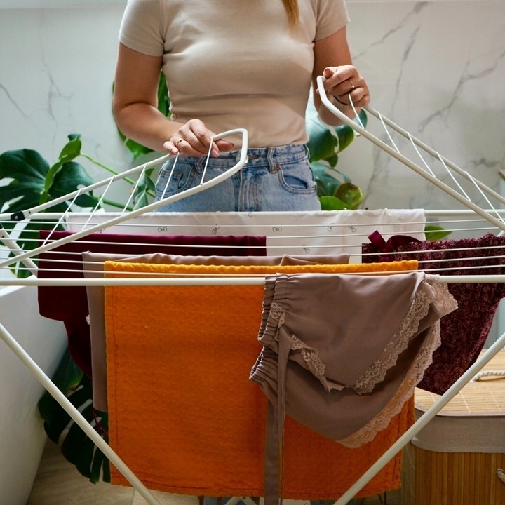 SUSZARKA Balkonowa na PRANIE Rozkładana na Ubrania Tadar Basic 182x40x86 cm