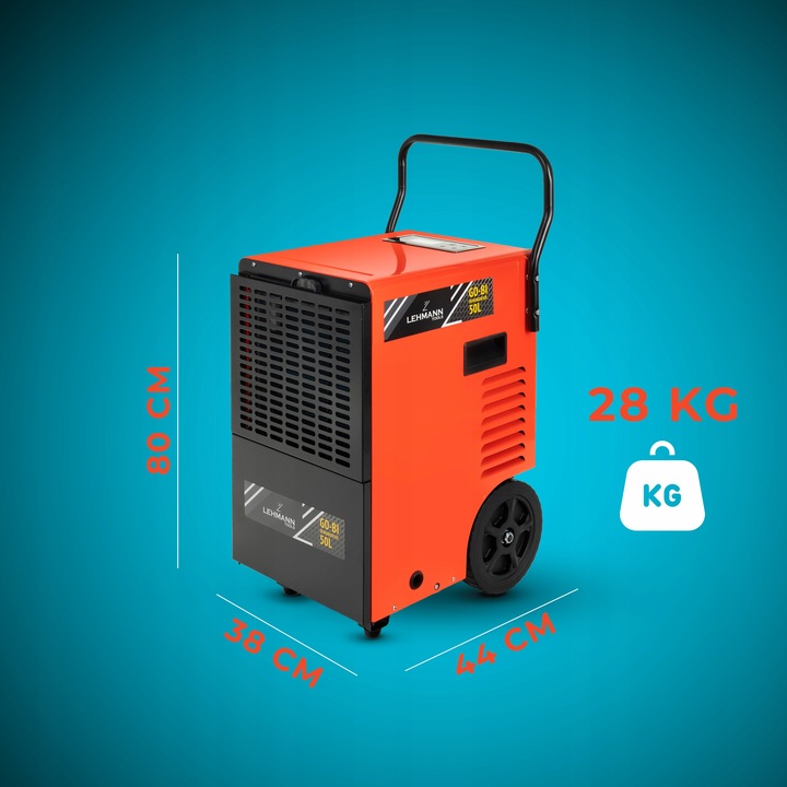 Osuszacz powietrza Wilgoci Pochłaniacz 50L / 24H Przemysłowy Budowlany