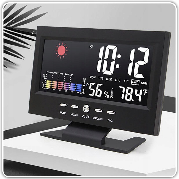Cyfrowa stacja pogody – zegar, budzik, termometr, higrometr, kalendar