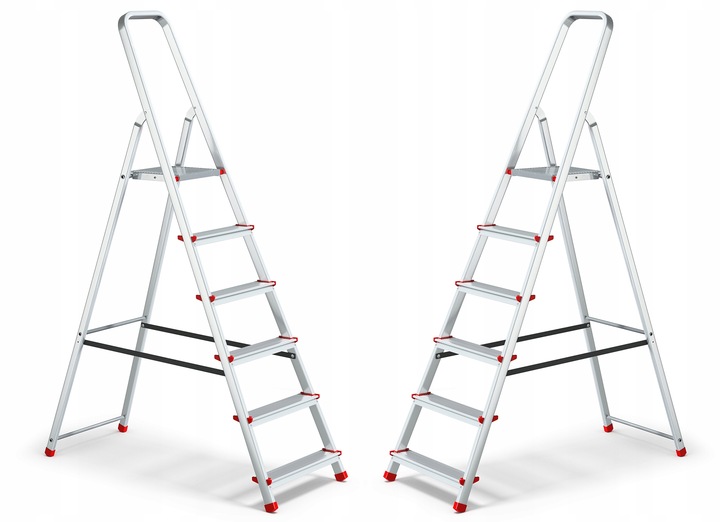 DRABINA domowa 6 stopniowa aluminiowa HIGHER