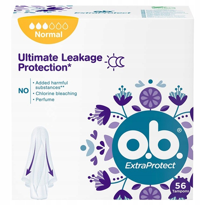 O.B. ExtraProtect Normal TAMPONY 56 sztuki