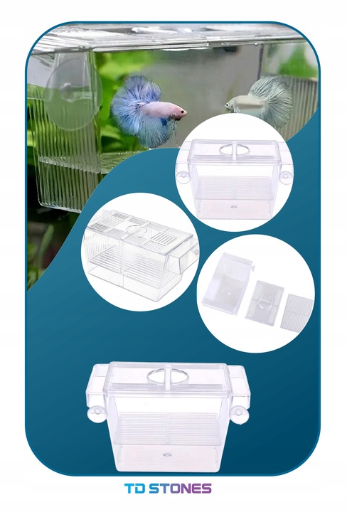 Kotnik Plastikowy dla Ryb Rozmiar L 22,5x9,5x10cm Dwie Komory DUŻY