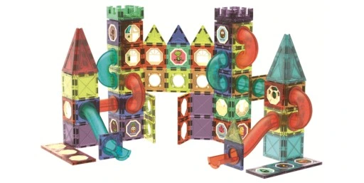 KLOCKI MAGNETYCZNE KONSTRUKCYJNE ŚWIECĄCY TOR 75el