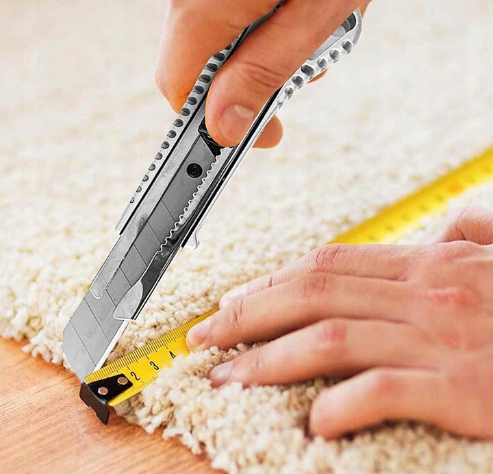 6x NÓŻ METALOWY NOŻYK TAPECIAK WYSUWANY Z OSTRZAMI OSTRZEM ŁAMANYM DO