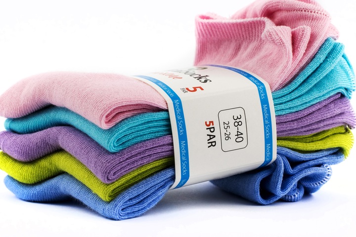 5X SKARPETKI SKARPETY MEDYCZNE BEZUCISKOWE DAMSKIE 41-43