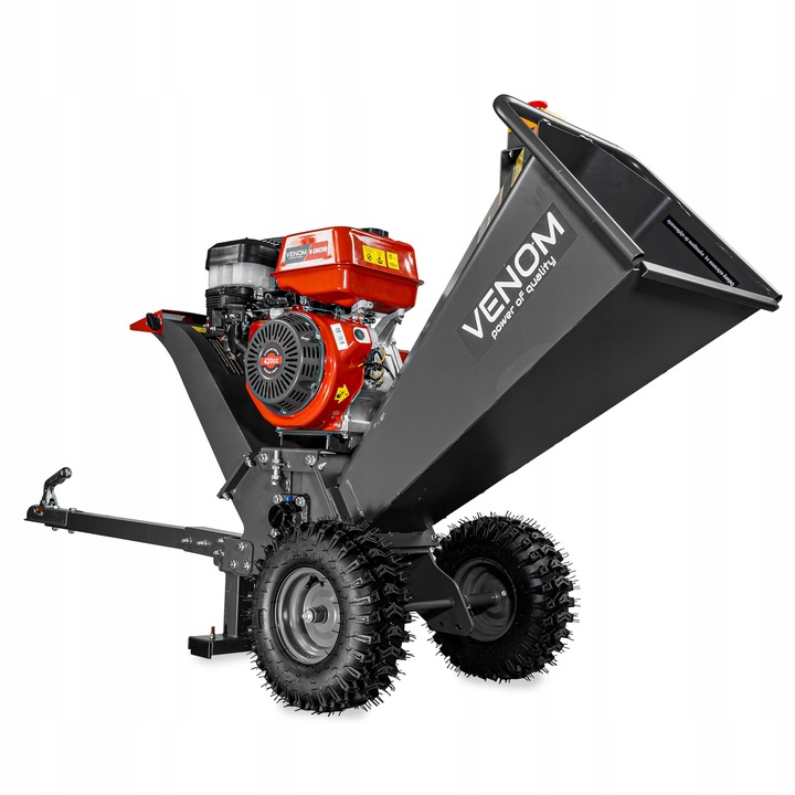 POTĘŻNY ROZDRABNIACZ SPALINOWY DO GAŁĘZI 120 MM SILNIK 420 CC ZACZEP