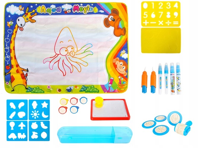 Mata Wodna do Malowania Pieczątki Formy Zestaw XXL