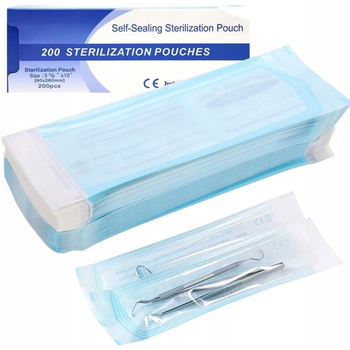 TOREBKI DO STERYLIZACJI NARZĘDZI PAKIET DO AUTOKLAWU 90 x 260 mm 200