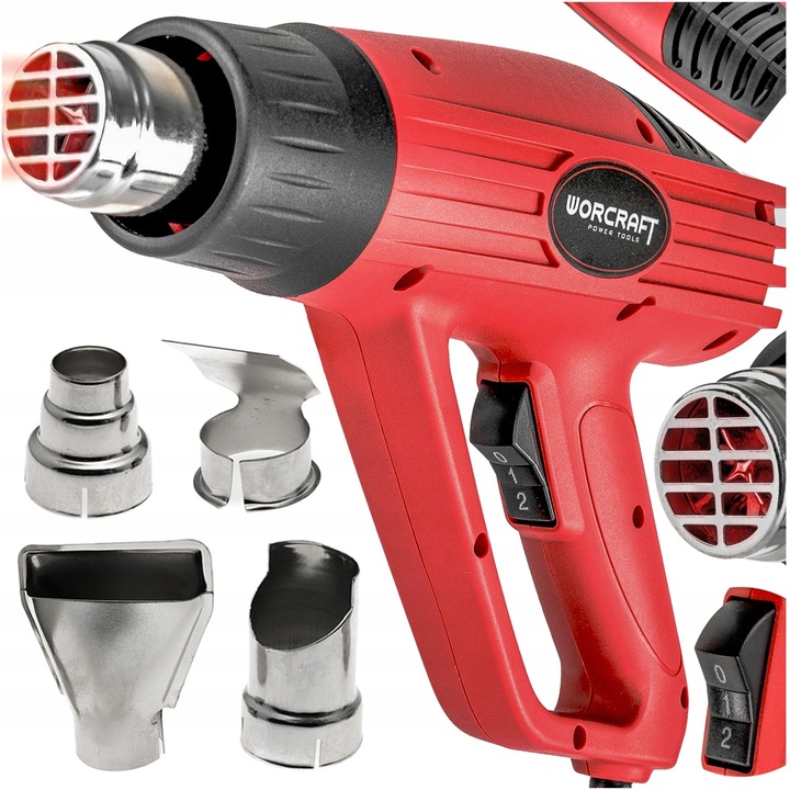 OPALARKA ELEKTRYCZNA 2200W DO DREWNA FARB LAKIERÓW MOCNA + 4 DYSZE