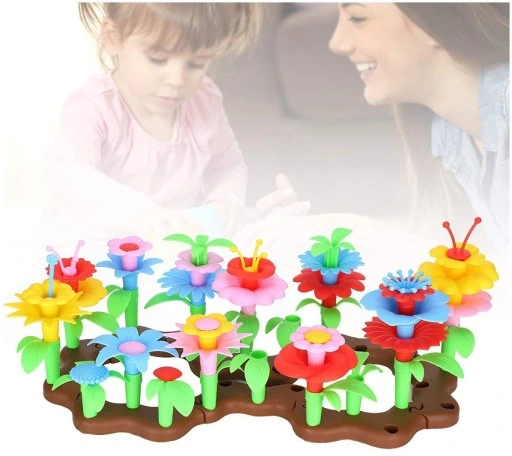 OGRÓD KREATYWNY KWIATY UKŁADANKA KLOCKI 148 SZT.