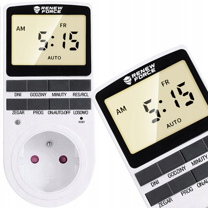 Programator Czasowy Timer Włącznik Wyłącznik Cyfrowy Wyświetlacz LCD Zegar