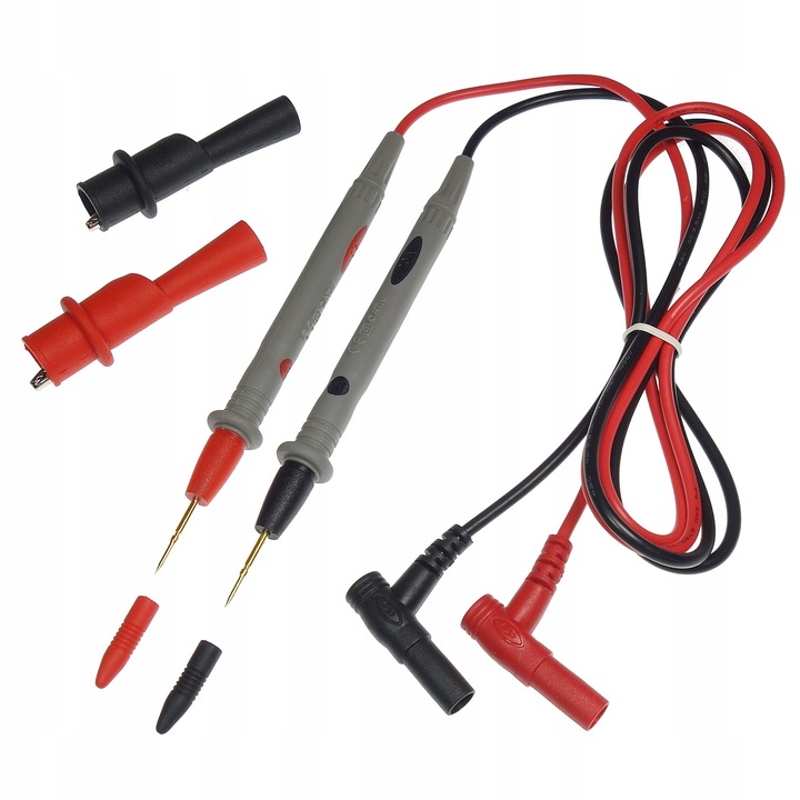 KABLE PRZEWODY DO MIERNIKA CIENKA IGŁA Elastyczne ILIKONOWE + KROKODYLKI