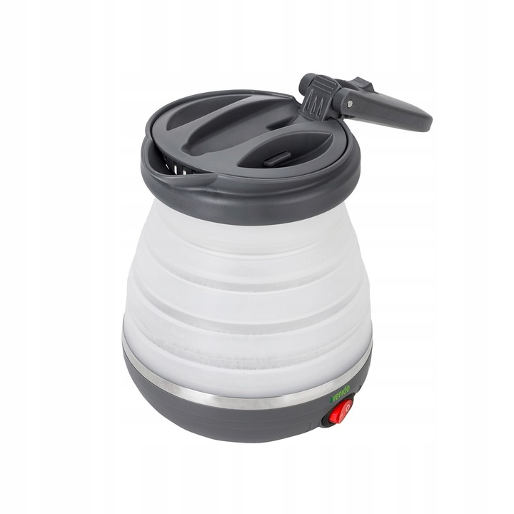 Czajnik Turystyczny Składany Silikonowy Szary AGD Drobne Do Kuchni