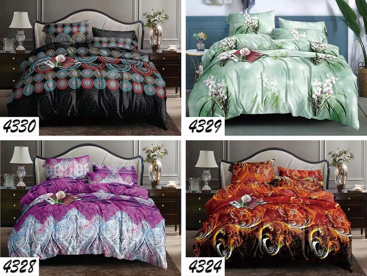 KOMPLET POŚCIELI BAWEŁNIANA 140x200 BAWEŁNA NOWOCZESNA DWUSTRONNA WZORY 3D