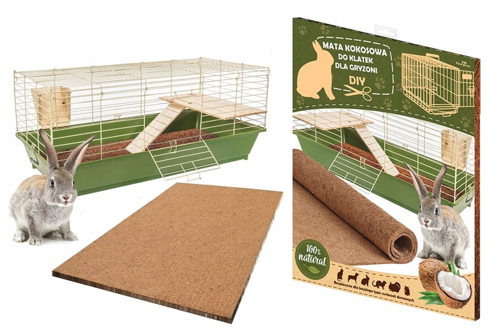 MATA KOKOSOWA PODŁOŻE JAK ŻWIREK DO KLATKA KOJEC DLA KRÓLIKA ŚWINKI XXL