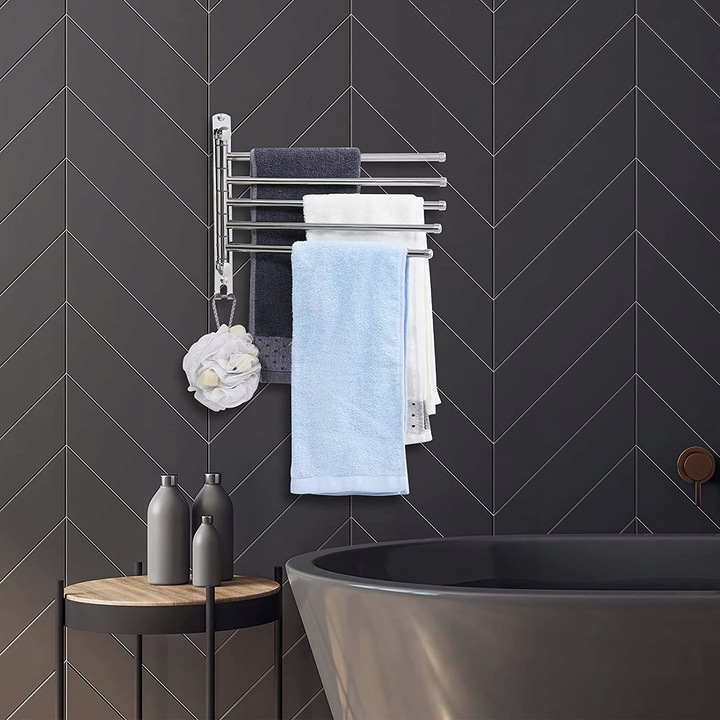 WIESZAK NA RĘCZNIKI OBROTOWY DO ŁAZIENKI UCHWYT ŚCIENNY HAK ŁAZIENKOWY