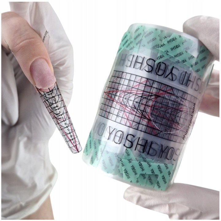 Yoshi Szablon Do Przedłużania Paznokci plastikowe formy Transparentne